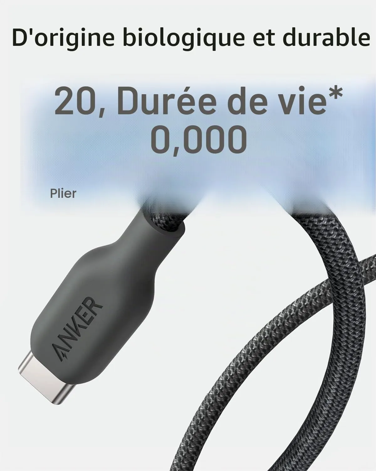 Anker 541 câble USB-C Lightning nylon bio