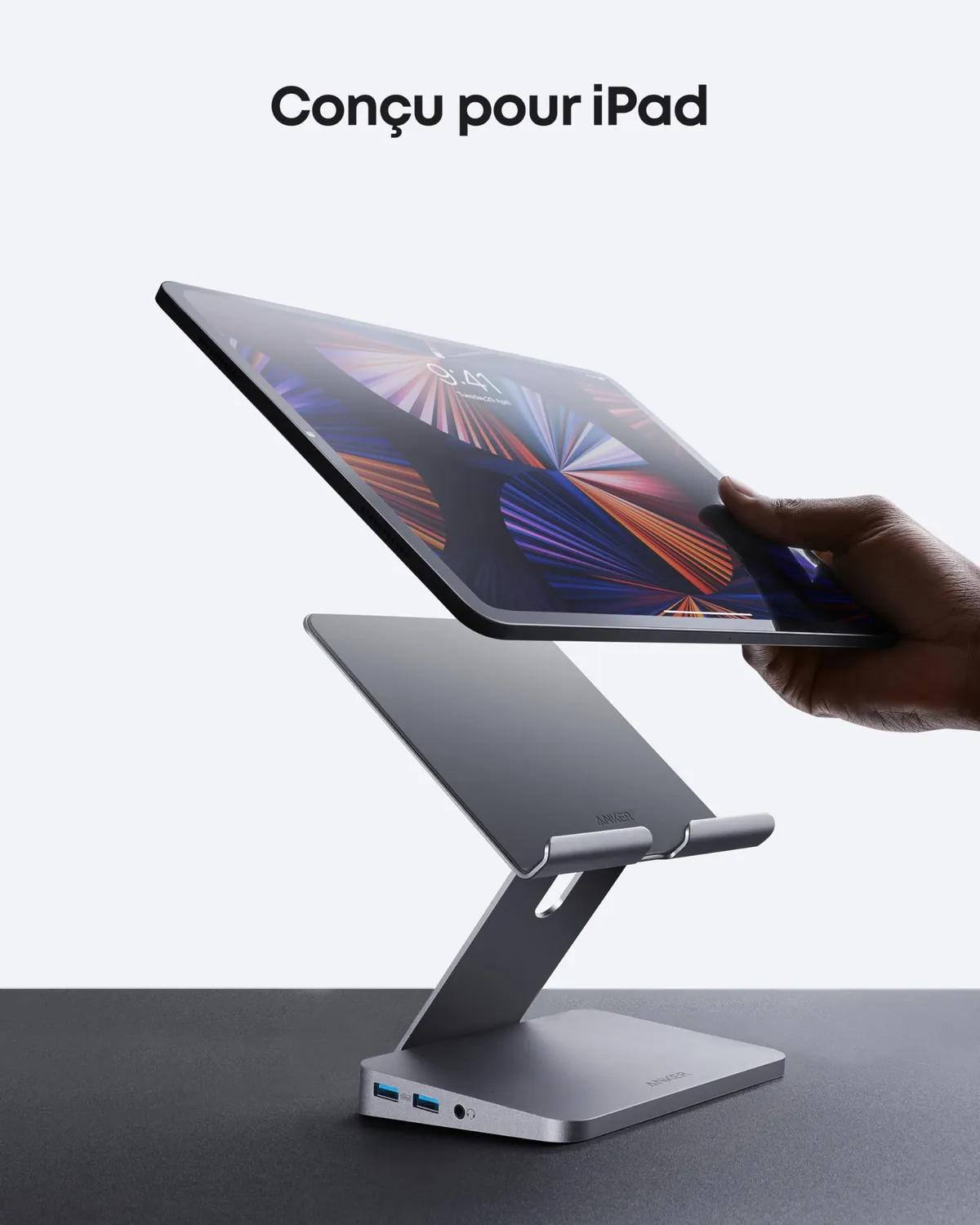 Anker 551 hub USB-C 8 en 1 support tablette