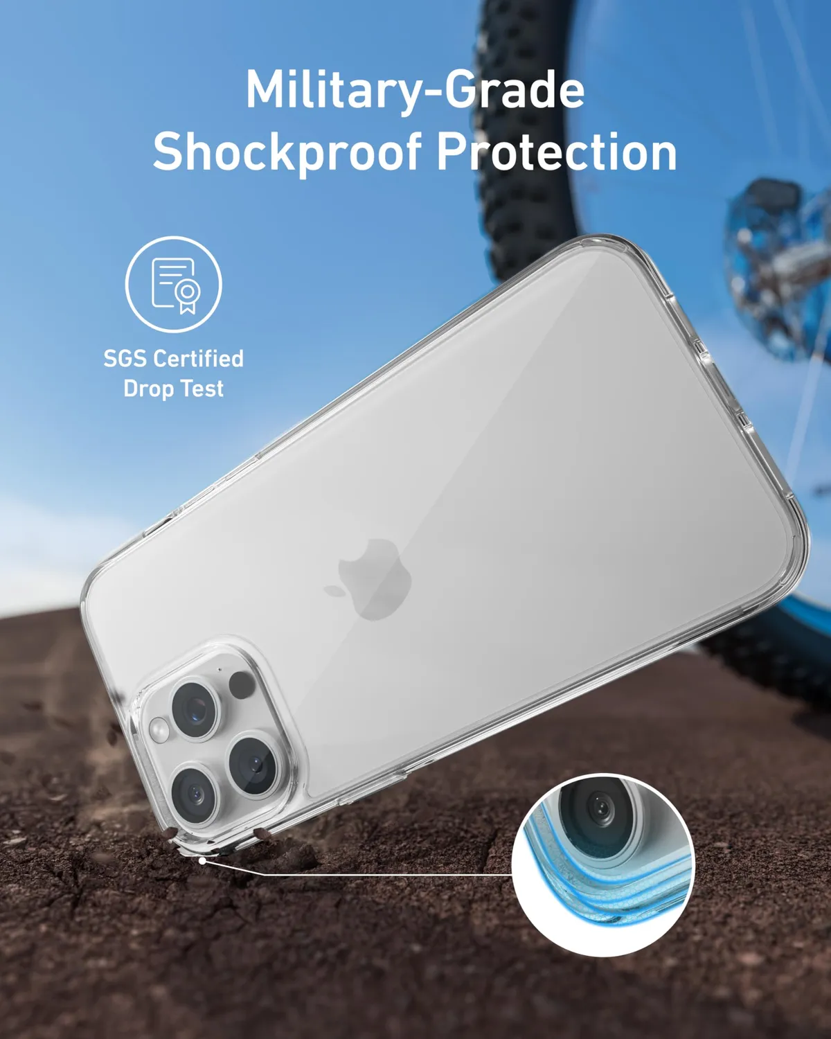 Anker Coque Transparente Antichoc Grade Militaire iPhone