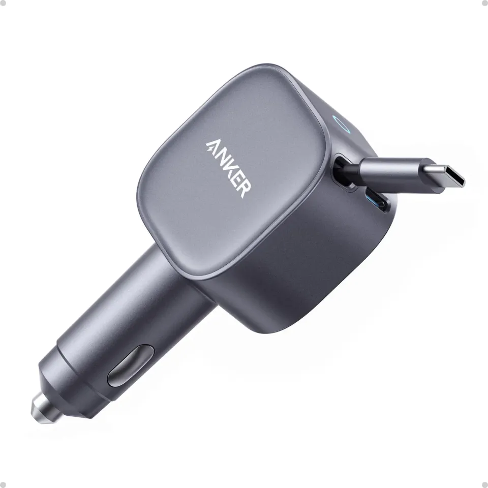Anker Nano chargeur voiture 75W câble rétractable 75cm