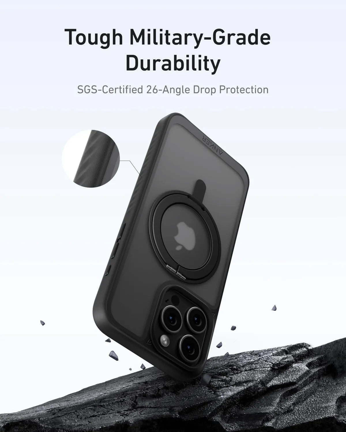 Anker Solix Ultra Magnetic A90H1 coque iPhone 15 Pro Max blanc