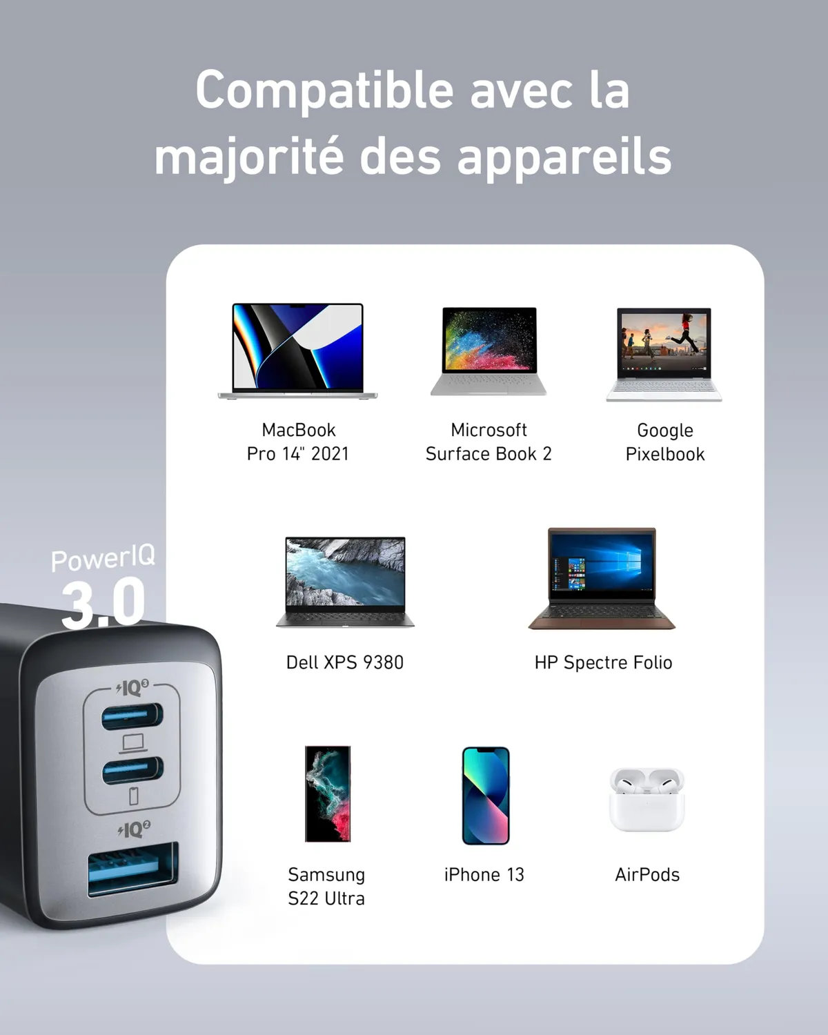 Anker Solix Nano II chargeur USB-C 65 W GaN