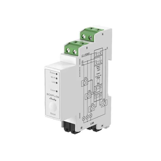 EcoFlow Shelly Pro 3EM compteur communicant triphasé