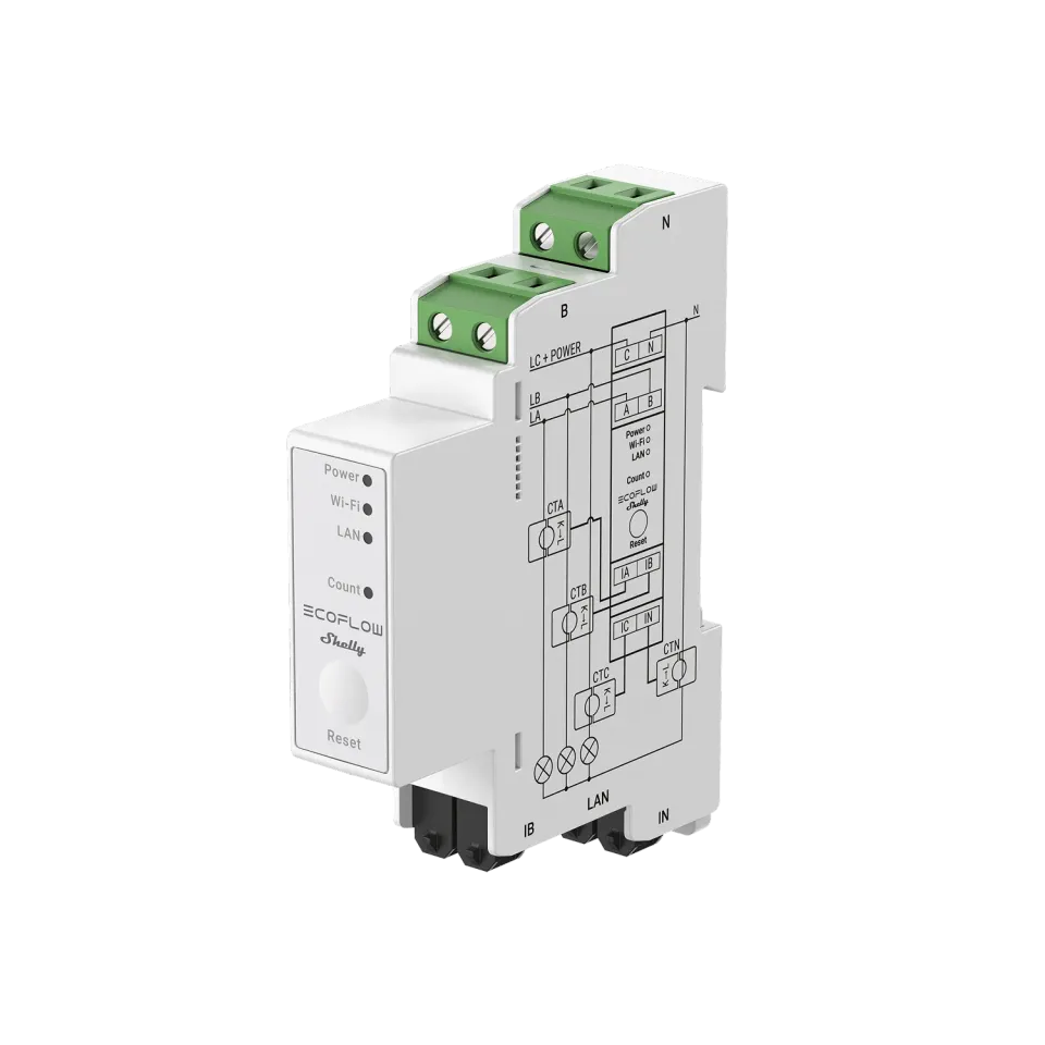 EcoFlow Shelly Pro 3EM compteur communicant triphasé
