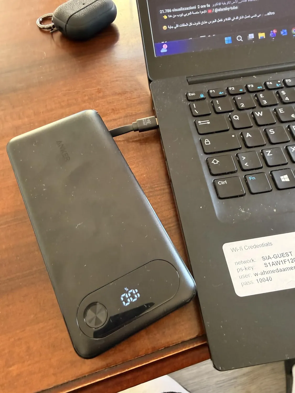 Anker batterie externe 20000 mAh 87W câble intégré