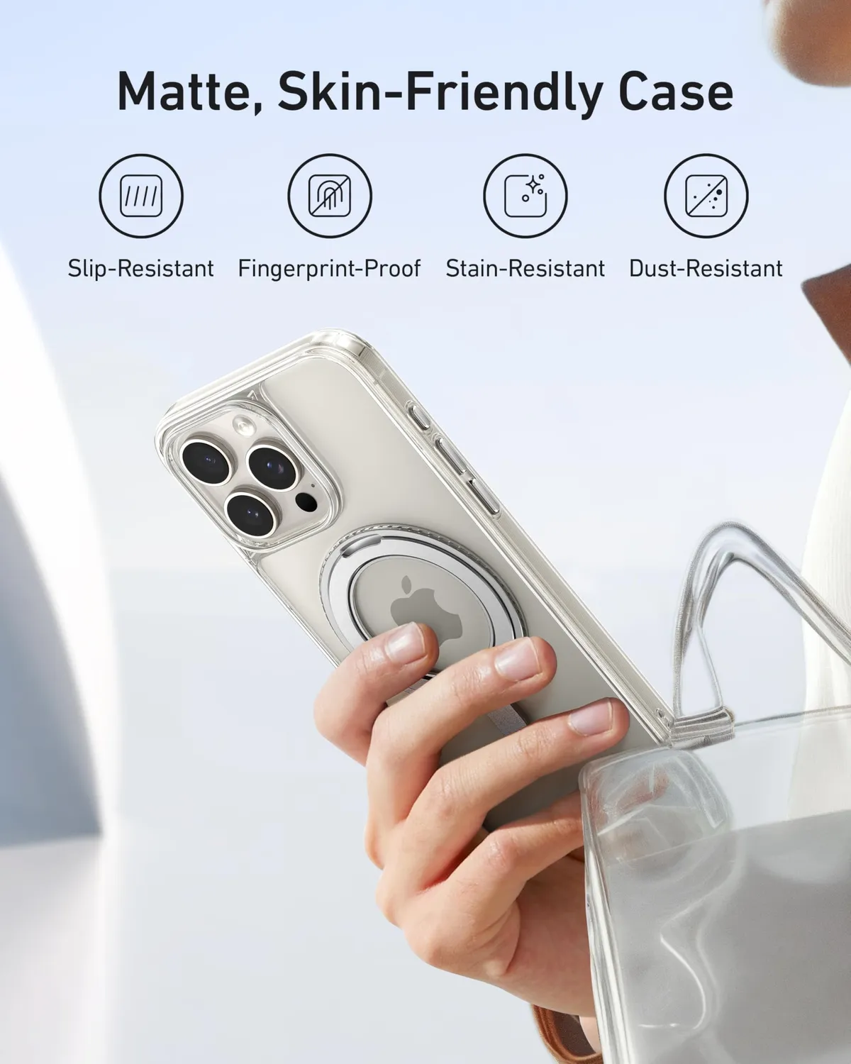 Anker Solix Ultra Magnetic A90H1 coque iPhone 15 Pro Max blanc